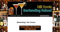 Desktop Screenshot of billdavisbartendingschool.com