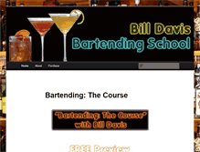 Tablet Screenshot of billdavisbartendingschool.com